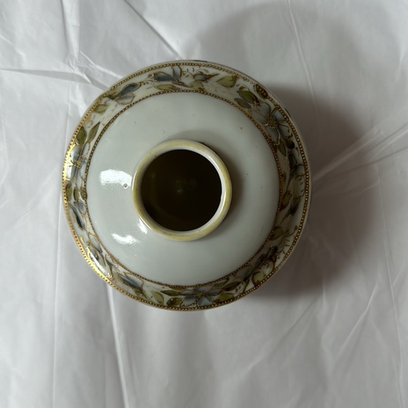 Nippon Porcelain, Vintage Powder Box, Floral trinket dish, Victorian vanity box, - Picture 2 of 10